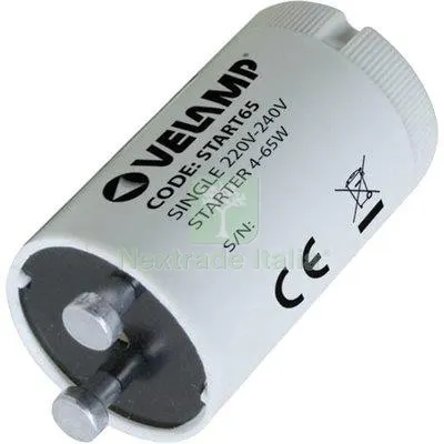 50PZ Starter x Lampada Fluorescente Velamp Volt 230 Watt 4/65 W 4-65 — Illuminazione — rif. FERX.VIR7402504 50PZ Starter x Lampada Fluorescente Velamp Volt 230 Watt 4/65 W 4-65 — Illuminazione — rif. FERX.VIR7402504