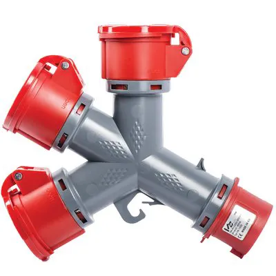 ADATTATORE MULTI SPINA ROSSA PRESA ROSSA 1355 VB 3P+T 16A IP44 — Interruttori e prese — rif. FERX.VIR7402807