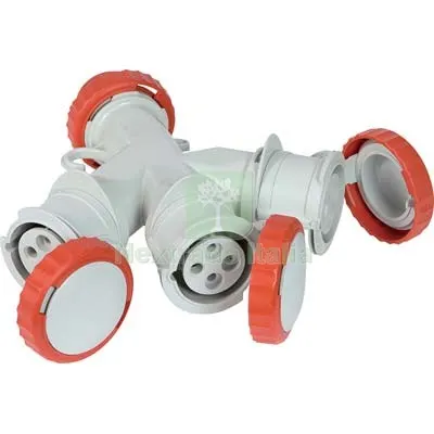 Adattatore Multiplo Spina Rossa - Presa Rossa FME 3P+T 16A IP44 — Interruttori e prese — rif. FERX.VIR7403093