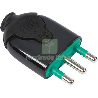 10PZ SPINA MOBILE FME NERO 2P+T 16A A 16 Colore Nero — Interruttori e prese — rif. FERX.VIR7403108