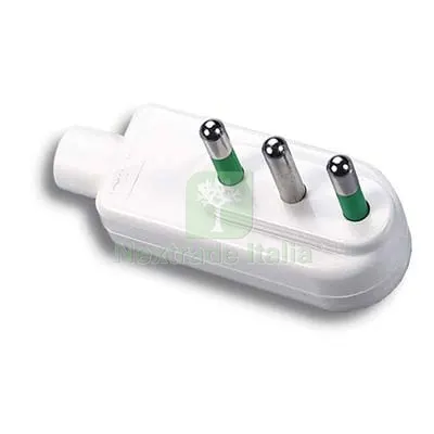 10PZ Spina Mobile Ribassata FME Bianco 2P+T 16A a 16 Colore Bianco — Interruttori e prese — rif. FERX.VIR7403118 10PZ Spina Mobile Ribassata FME Bianco 2P+T 16A a 16 Colore Bianco — Interruttori e prese — rif. FERX.VIR7403118