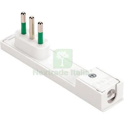 3PZ Spina Mobile Ribassata Clock FME Bianco 2P+T 10A a 10 Colore Bianco — Interruttori e prese — rif. FERX.VIR7403120