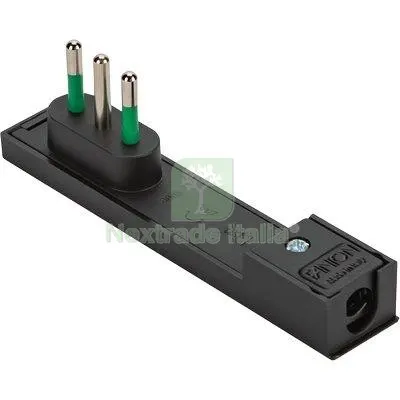 3PZ SPINA MOBILE RIBASSATA CLOCK FME NERO 2P+T 10A A 10 Colore Nero — Interruttori e prese — rif. FERX.VIR7403121 3PZ SPINA MOBILE RIBASSATA CLOCK FME NERO 2P+T 10A A 10 Colore Nero — Interruttori e prese — rif. FERX.VIR7403121