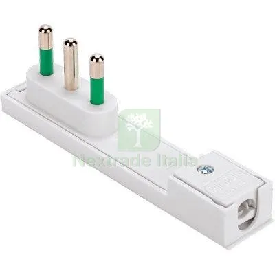 3PZ Spina Mobile Ribassata Clock FME Bianco 2P+T 16A a 16 Colore Bianco — Interruttori e prese — rif. FERX.VIR7403122 3PZ Spina Mobile Ribassata Clock FME Bianco 2P+T 16A a 16 Colore Bianco — Interruttori e prese — rif. FERX.VIR7403122