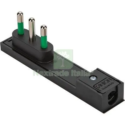 3PZ Spina Mobile Ribassata Clock FME Nero 2P+T 16A a 16 Colore Nero — Interruttori e prese — rif. FERX.VIR7403123 3PZ Spina Mobile Ribassata Clock FME Nero 2P+T 16A a 16 Colore Nero — Interruttori e prese — rif. FERX.VIR7403123