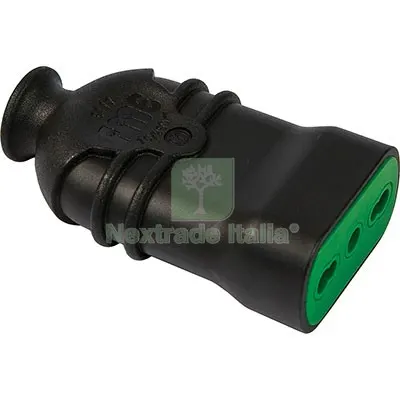 5PZ Presa Mobile HI-Pro FME Nero 2P+T 16A Bipasso a 10/16 — Illuminazione — rif. FERX.VIR7403131 5PZ Presa Mobile HI-Pro FME Nero 2P+T 16A Bipasso a 10/16 — Illuminazione — rif. FERX.VIR7403131