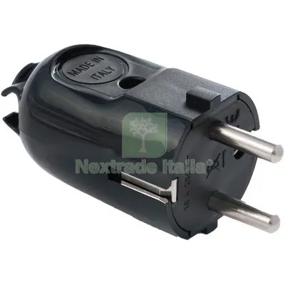 5PZ Spina Mobile Schuko FME Nero 2P+T 16A a 16 Colore Nero — Interruttori e prese — rif. FERX.VIR7403142