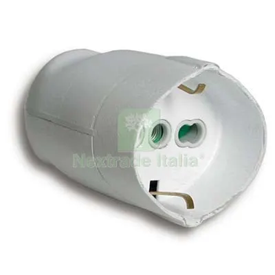 5PZ Presa Mobile Schuko FME Bianco 2P+T 16A Bipasso a 16 Colore Bianco — Illuminazione — rif. FERX.VIR7403143 5PZ Presa Mobile Schuko FME Bianco 2P+T 16A Bipasso a 16 Colore Bianco — Illuminazione — rif. FERX.VIR7403143