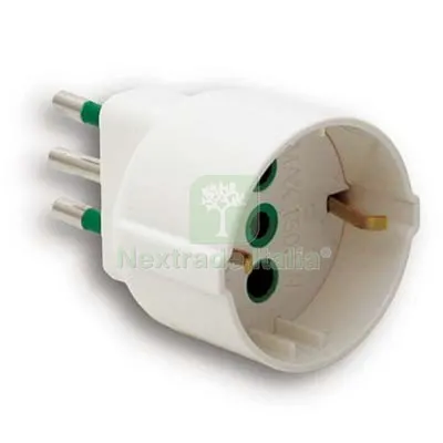5PZ ADATTATORE 10A-SCHUKO FME BIANCO 2P+T 10A A 10 — Interruttori e prese — rif. FERX.VIR7403146 5PZ ADATTATORE 10A-SCHUKO FME BIANCO 2P+T 10A A 10 — Interruttori e prese — rif. FERX.VIR7403146