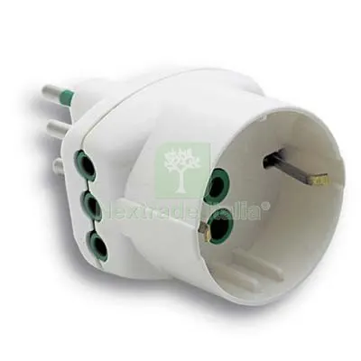 5PZ Adattatore Triplo 10A-10A+SCHUKO FME Bianco 2P+T a 10/16 — Interruttori e prese — rif. FERX.VIR7403162