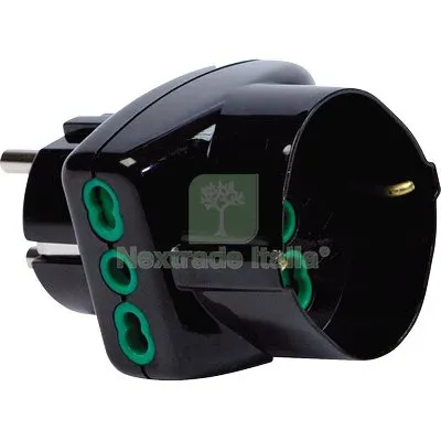 2PZ ADATTATORE TRIPLO SCHUKO-16A+SCHUKO FME NERO 2P+T A 16 Colore Nero — Interruttori e prese — rif. FERX.VIR7403170 2PZ ADATTATORE TRIPLO SCHUKO-16A+SCHUKO FME NERO 2P+T A 16 Colore Nero — Interruttori e prese — rif. FERX.VIR7403170