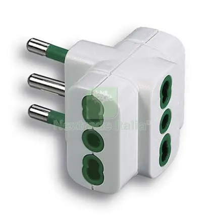 5PZ Adattatore Triplo 16A-16A FME Bianco 2P+T a 16 — Interruttori e prese — rif. FERX.VIR7403178