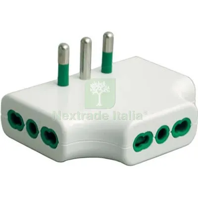 2PZ Adattatore Triplo Ribassato 16A-16A FME Bianco 2P+T a 16 Colore Bianco — Interruttori e prese — rif. FERX.VIR7403180 2PZ Adattatore Triplo Ribassato 16A-16A FME Bianco 2P+T a 16 Colore Bianco — Interruttori e prese — rif. FERX.VIR7403180