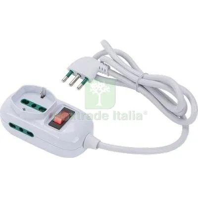 2PZ Multipresa Triax Bipasso + SCHUKO+ Termico Retail Bianco Posti 3 2P+T 16A N°xmmq 3X0,75 MT 1,2 — Interruttori e prese — rif. FERX.VIR7403219 2PZ Multipresa Triax Bipasso + SCHUKO+ Termico Retail Bianco Posti 3 2P+T 16A N°xmmq 3X0,75 MT 1,2 — Interruttori e prese — rif. FERX.VIR7403219