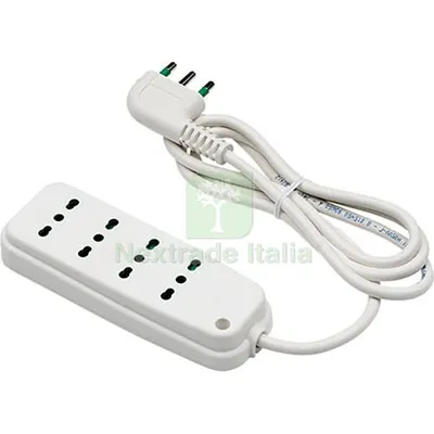 2PZ Multipresa Bipasso Retail FME Bianco Posti 4 2P+T 16A N°xmmq 3X1,0 MT 1,5 — Interruttori e prese — rif. FERX.VIR7403221