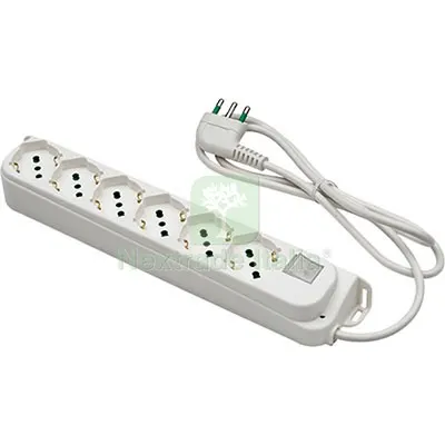 2PZ Multipresa Bipasso Schuko + INT.LUM Retail FME Bianco Posti 6 2P+T 16A N°xmmq 3X1,0 MT 1,5 Colore Bianco — Interruttori e prese — rif. FERX.VIR7403225 2PZ Multipresa Bipasso Schuko + INT.LUM Retail FME Bianco Posti 6 2P+T 16A N°xmmq 3X1,0 MT 1,5 Colore Bianco — Interruttori e prese — rif. FERX.VIR7403225