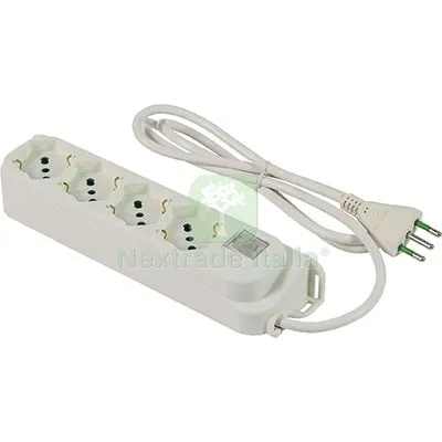 2PZ Multipresa Bipasso Schuko + Termico Retail FME Bianco Posti 4 2P+T 16A N°xmmq 3X1,0 MT 1,5 — Interruttori e prese — rif. FERX.VIR7403230 2PZ Multipresa Bipasso Schuko + Termico Retail FME Bianco Posti 4 2P+T 16A N°xmmq 3X1,0 MT 1,5 — Interruttori e prese — rif. FERX.VIR7403230