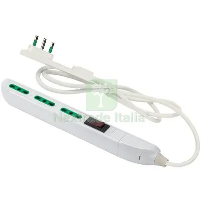Multipresa Bipasso Slim + Termico FME Bianco Posti 3 2P+T 10A N°xmmq 3X0,75 MT 1,5 — Interruttori e prese — rif. FERX.VIR7403234 Multipresa Bipasso Slim + Termico FME Bianco Posti 3 2P+T 10A N°xmmq 3X0,75 MT 1,5 — Interruttori e prese — rif. FERX.VIR7403234