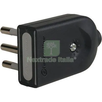 25PZ SPINA MOBILE ORIENTABILE ELECTRALINE NERO 2P+T 10A A 10 Colore Nero — Interruttori e prese — rif. FERX.VIR7403263