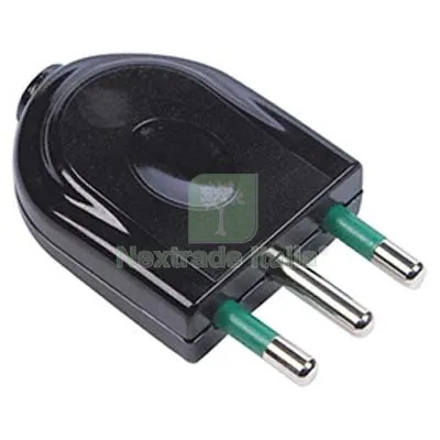 10PZ Spina Mobile Garanti Nero 2P+T 16A a 16 Colore Nero — Interruttori e prese — rif. FERX.VIR7403266 10PZ Spina Mobile Garanti Nero 2P+T 16A a 16 Colore Nero — Interruttori e prese — rif. FERX.VIR7403266