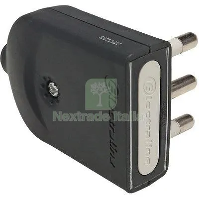 25PZ Spina Mobile Orientabile Electraline Nero 2P+T 16A a 16 Colore Nero — Interruttori e prese — rif. FERX.VIR7403267
