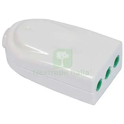 10PZ PRESA MOBILE GARANTI BIANCO 2P+T 10A A 10 Colore Bianco — Interruttori e prese — rif. FERX.VIR7403274 10PZ PRESA MOBILE GARANTI BIANCO 2P+T 10A A 10 Colore Bianco — Interruttori e prese — rif. FERX.VIR7403274
