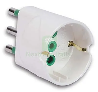 10PZ ADATTATORE SCHUKO GARANTI BIANCO 2P+T 16A A 16 Colore Bianco — Interruttori e prese — rif. FERX.VIR7403286 10PZ ADATTATORE SCHUKO GARANTI BIANCO 2P+T 16A A 16 Colore Bianco — Interruttori e prese — rif. FERX.VIR7403286