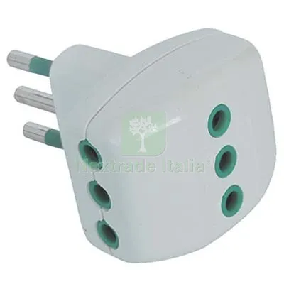 10PZ Adattatore Triplo 10A-10A Garanti Bianco 2P+T a 10 — Interruttori e prese — rif. FERX.VIR7403288