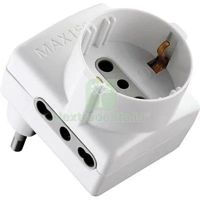 5PZ ADATTATORE TRIPLO 16A-16A+SCHUKO ELECTRALINE BIANCO 2P+T ASIMMETRICO A 16 — Interruttori e prese — rif. FERX.VIR7403295 5PZ ADATTATORE TRIPLO 16A-16A+SCHUKO ELECTRALINE BIANCO 2P+T ASIMMETRICO A 16 — Interruttori e prese — rif. FERX.VIR7403295