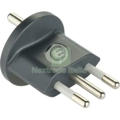 2PZ Adattatore Schuko Fisso Electraline Grigio 2P+T 10A a 10 — Interruttori e prese — rif. FERX.VIR7403297