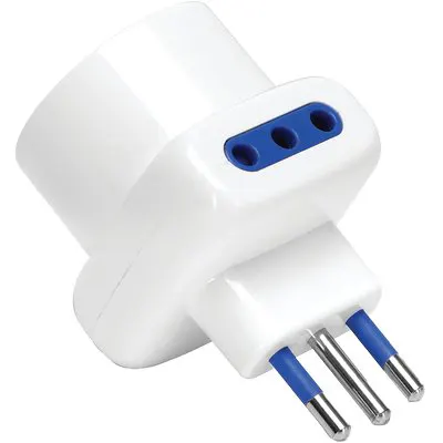 10PZ ADATTATORE TRIPLO 10A-10A+SCHUKO AIGOSTAR BIANCO 2P+T — Interruttori e prese — rif. FERX.VIR7403327