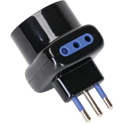 10PZ ADATTATORE TRIPLO 10A-10A+SCHUKO AIGOSTAR NERO 2P+T — Interruttori e prese — rif. FERX.VIR7403331