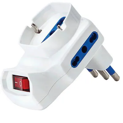 2PZ ADATTATORE TRIPLO 16A-10/16A+SCHUKO AIGOSTAR BIANCO 2P+T + INTERRUTTORE — Interruttori e prese — rif. FERX.VIR7403346 2PZ ADATTATORE TRIPLO 16A-10/16A+SCHUKO AIGOSTAR BIANCO 2P+T + INTERRUTTORE — Interruttori e prese — rif. FERX.VIR7403346