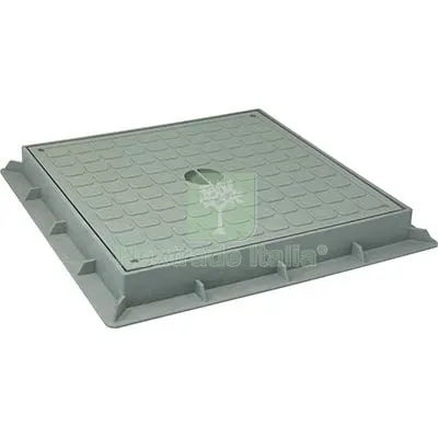 CHIUSINO DI DERIVAZIONE PLASTICA CM 40X40 + TELAIO — Cemento, malte e collanti edili — rif. FERX.VIR7403789