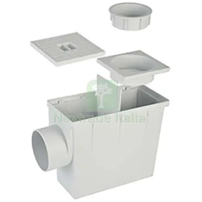 2PZ Pozzetto Derivazione Pluviale Plastica MM 80/100 CM 26x13x21 — Scarichi e sifoni — rif. FERX.VIR7403797