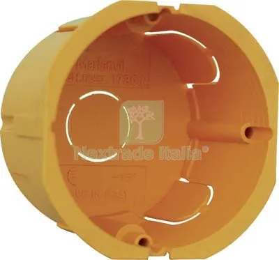 30PZ Scatola Tonda Incasso Marlanvil PP Giallo MM 65 MM 65x45 — Casalinghi e organizzazione — rif. FERX.VIR7404005 30PZ Scatola Tonda Incasso Marlanvil PP Giallo MM 65 MM 65x45 — Casalinghi e organizzazione — rif. FERX.VIR7404005