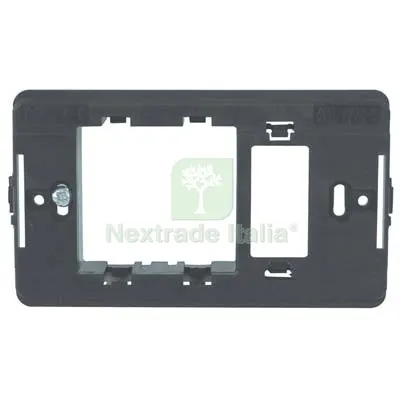 10PZ SUPPORTO FRUTTI VENUS MARLANVIL PC NERO POSTI 1+SCHUKO — Interruttori e prese — rif. FERX.VIR7404205