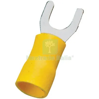 12CF Terminale a Forcella a Stringere Giallo x Cavo MMQ 4,0/6,0 Foro MM 6,0 CF=PZ 15 Colore Giallo — Cavi e fili — rif. FERX.VIR7406463 12CF Terminale a Forcella a Stringere Giallo x Cavo MMQ 4,0/6,0 Foro MM 6,0 CF=PZ 15 Colore Giallo — Cavi e fili — rif. FERX.VIR7406463