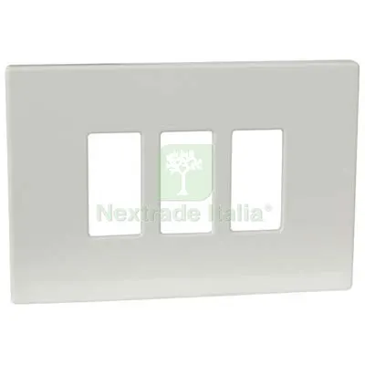 20PZ Placca Coprifrutti Venus Marlanvil Resina Avorio Posti 3 MM 115X80 Colore Avorio — Interruttori e prese — rif. FERX.VIR7407403