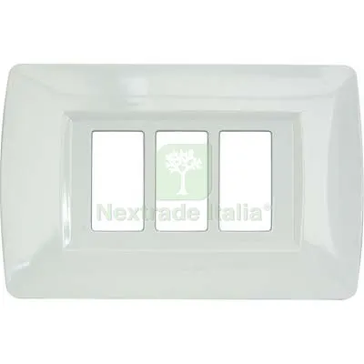 5CF Placca Coprifrutti Magic Line Nylon Bianco Posti 3 MM 120X80 CF=PZ 2 Colore Bianco — Interruttori e prese — rif. FERX.VIR7407416