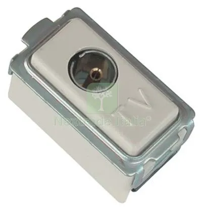 6PZ Presa TV Passante Venus Marlanvil MM 9,5 Colore Bianco — Interruttori e prese — rif. FERX.VIR7408420