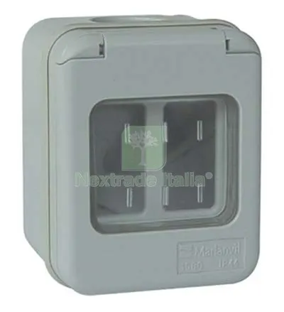 6PZ Involucro a Parete + Portella IP44 Marlanvil Posti 2 MM 66X82 H.MM 57 x Venus MM 66x82x57 — Cavi e fili — rif. FERX.VIR7408802 6PZ Involucro a Parete + Portella IP44 Marlanvil Posti 2 MM 66X82 H.MM 57 x Venus MM 66x82x57 — Cavi e fili — rif. FERX.VIR7408802