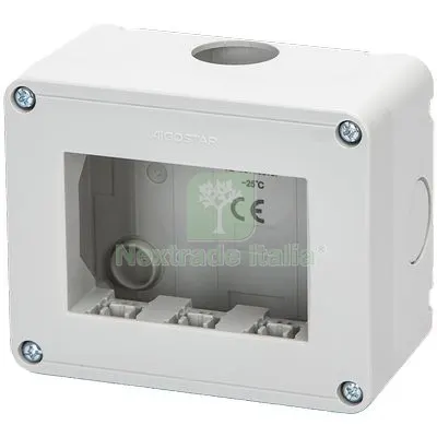 6PZ INVOLUCRO A PARETE IP40 POSTI 3 MM 101X83 H.MM 55 X ABM MM 101x83x55 — Cavi e fili — rif. FERX.VIR7408906
