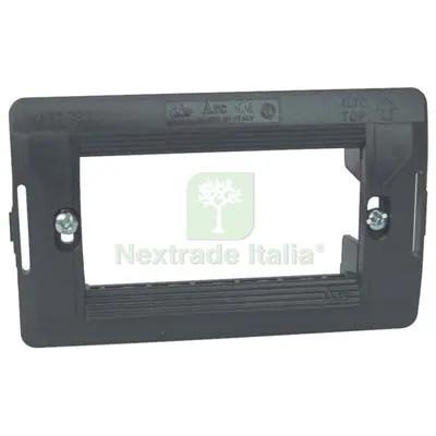 10PZ SUPPORTO FRUTTI ARC MARLANVIL PC NERO POSTI 3 — Interruttori e prese — rif. FERX.VIR7409040