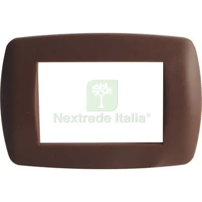 15PZ PLACCA COPRIFRUTTI MILLENIUM MARLANVIL CACAO POSTI 3 MM 122X83 Colore Cacao — Interruttori e prese — rif. FERX.VIR7409064