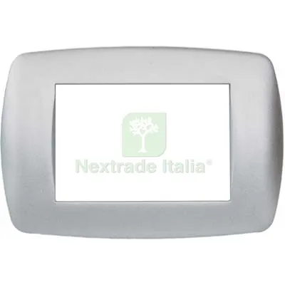 15PZ Placca Coprifrutti Millenium Marlanvil Alluminio Satinato Posti 3 MM 122X83 Colore Alluminio Opaco — Interruttori e prese — rif. FERX.VIR7409066 15PZ Placca Coprifrutti Millenium Marlanvil Alluminio Satinato Posti 3 MM 122X83 Colore Alluminio Opaco — Interruttori e prese — rif. FERX.VIR7409066