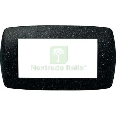 2PZ PLACCA COPRIFRUTTI MILLENIUM MARLANVIL NERO FLASH POSTI 4 MM 150X83 — Interruttori e prese — rif. FERX.VIR7409072 2PZ PLACCA COPRIFRUTTI MILLENIUM MARLANVIL NERO FLASH POSTI 4 MM 150X83 — Interruttori e prese — rif. FERX.VIR7409072