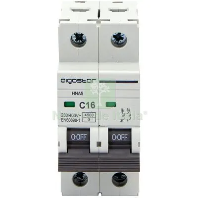 2PZ Interruttore Magnetotermico 2 Posti Aigostar 2P Volt 230 a 16 KA 4,5 Bipolare — Interruttori e prese — rif. FERX.VIR7409116 2PZ Interruttore Magnetotermico 2 Posti Aigostar 2P Volt 230 a 16 KA 4,5 Bipolare — Interruttori e prese — rif. FERX.VIR7409116
