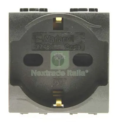 3PZ Presa Schuko + Sicurezza Onda Marlanvil Volt 250 a 10/16 2P+T Colore Grigio — Interruttori e prese — rif. FERX.VIR7409214 3PZ Presa Schuko + Sicurezza Onda Marlanvil Volt 250 a 10/16 2P+T Colore Grigio — Interruttori e prese — rif. FERX.VIR7409214