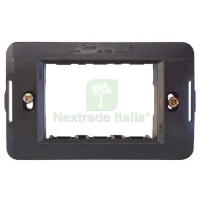 25PZ SUPPORTO FRUTTI ONDA MARLANVIL PC NERO POSTI 3 — Interruttori e prese — rif. FERX.VIR7409236